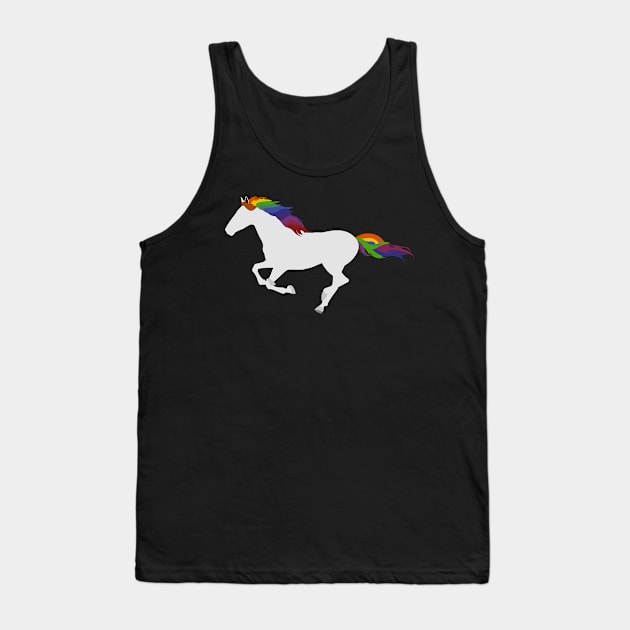 Rainbow Horse Tank Top by JixelPatterns